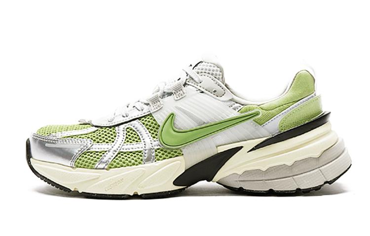 Nike V2K Run Cushioned Slip-Resistant Breathable Low-Top Casual Running Shoes Women's Green Silver