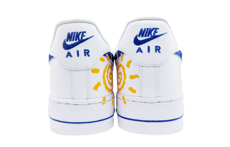 Nike Air Force 1 Low 07 Low-Top Skateboard Shoes Men's Yellow Blue