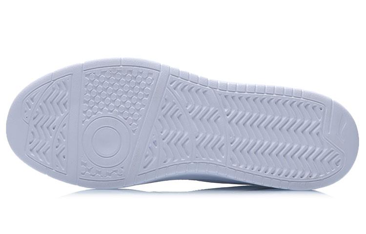 LiNing Duda Anti-Slip Wear-Resistant Breathable Height Increasing Low-Top Skateboard Shoes Men's White Gray