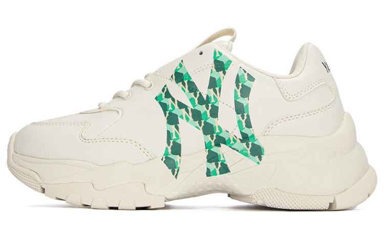 MLB Big Ball Chunky Chunky Sneakers Unisex Low-Top Ivory White/Green