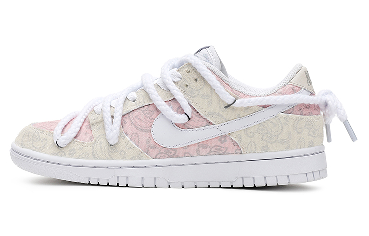 Nike Dunk Low ESS White Peach Oolong Low-Top Skateboard Shoes Women's Cream Pink