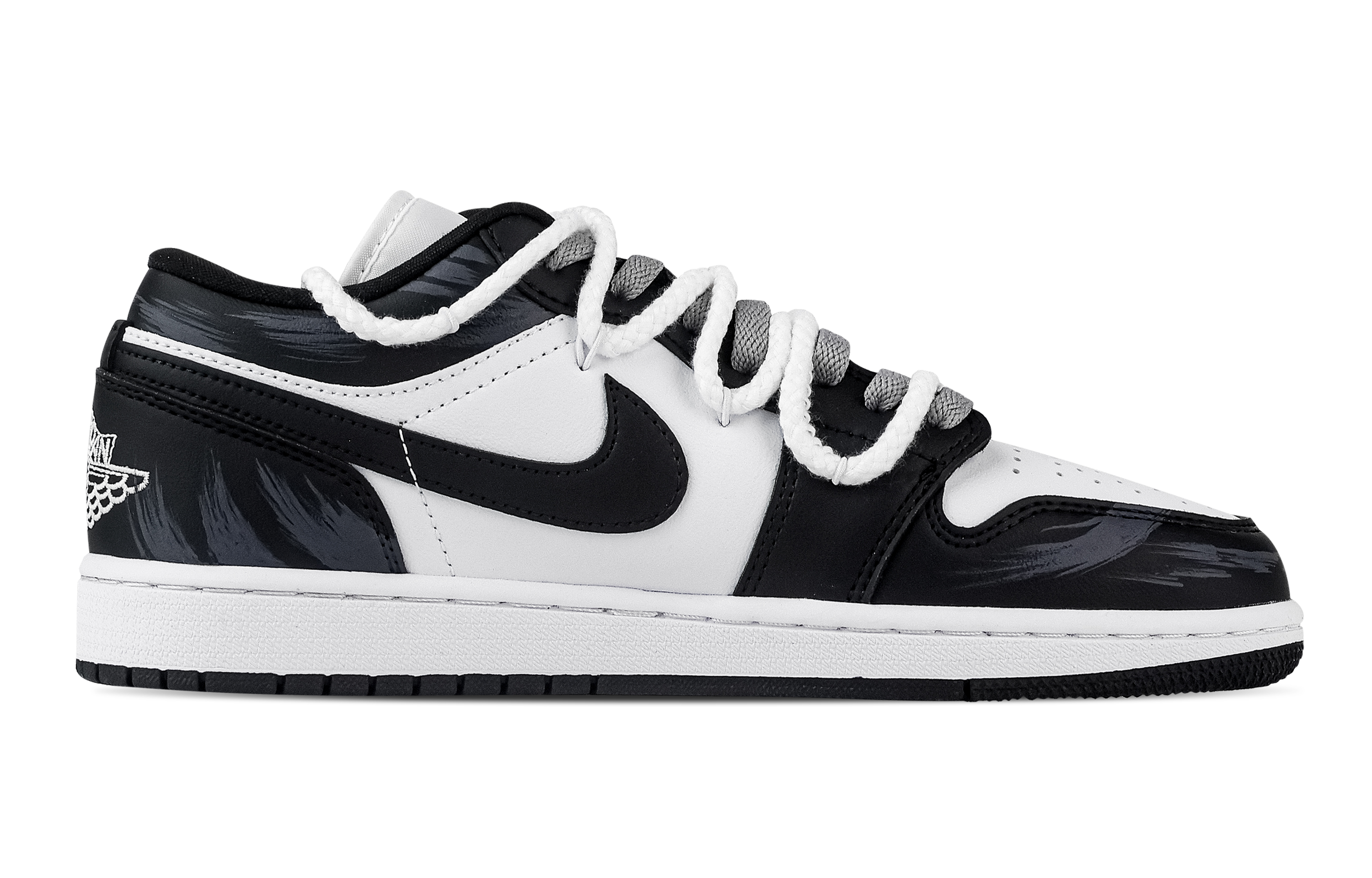 Jordan Air Jordan 1 Gentle Breeze Caresses The Surface. Low top Vintage Basketball Shoes Unisex Navy Blue