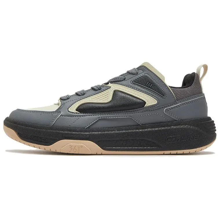 361° Slip Resistant Abrasion Resistant Low top Skateboard Shoes Men's Gray