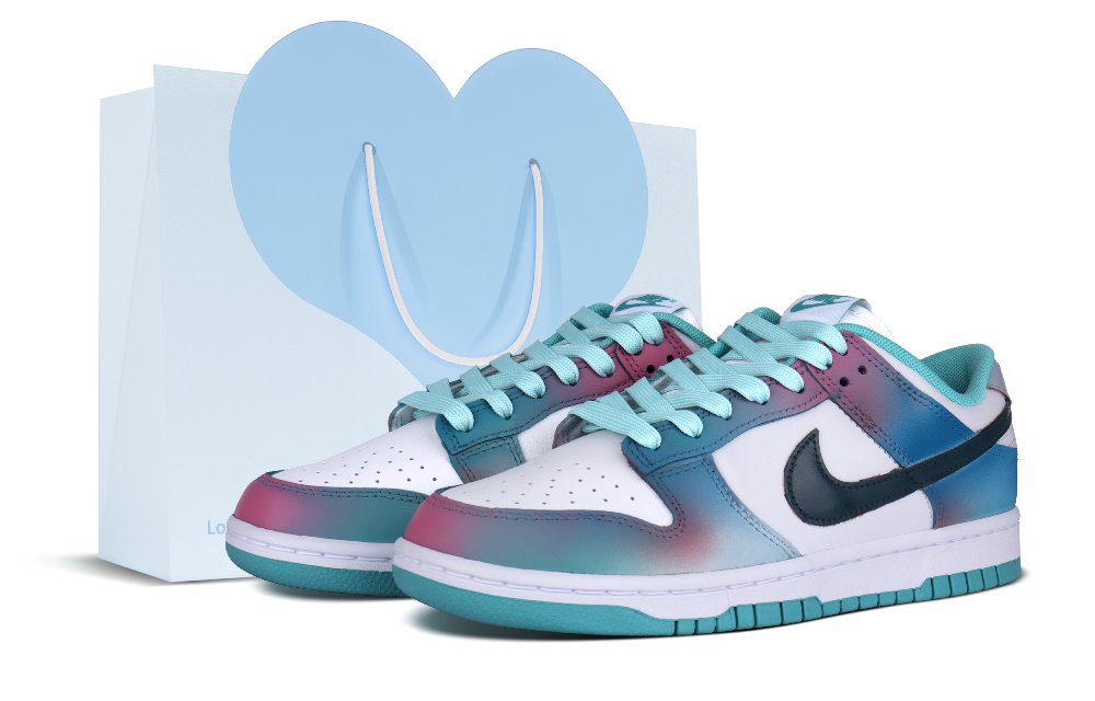 Nike Dunk Low-Top Skateboard Shoes Unisex Blue White