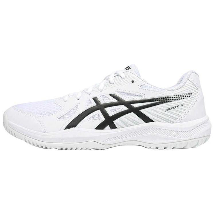 Asics Gel Upcourt 6 Shock Absorbers Breathable Support Functionality Low Top Table Tennis Shoes Unisex White Black