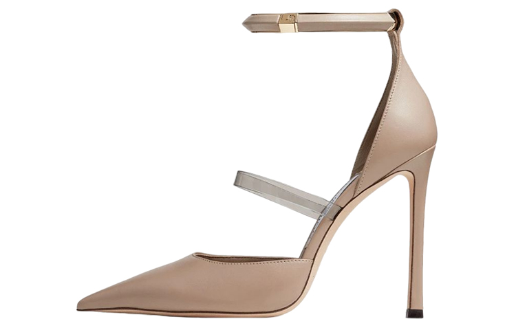 Jimmy Choo Dreece Slim Heel High Heels 11cm Women's Taupe