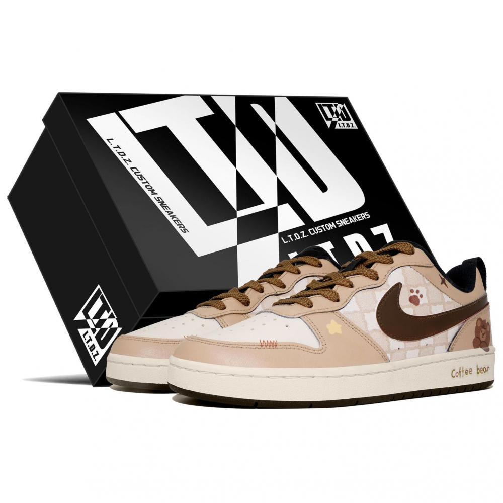 Nike Court Borough LTDZ Coffee Bear Box Low-Top Skateboard Shoes Women's Brown