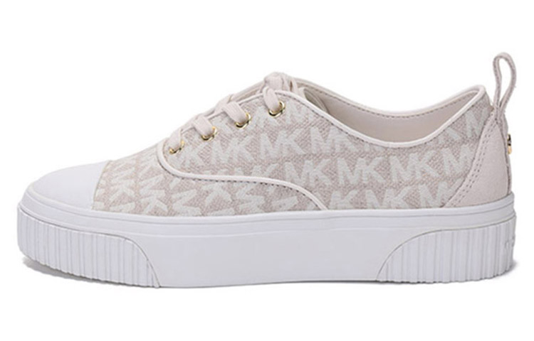 MICHAEL KORS Ollie Low Top Stylish Skateboarding Shoes Women's Vanilla White