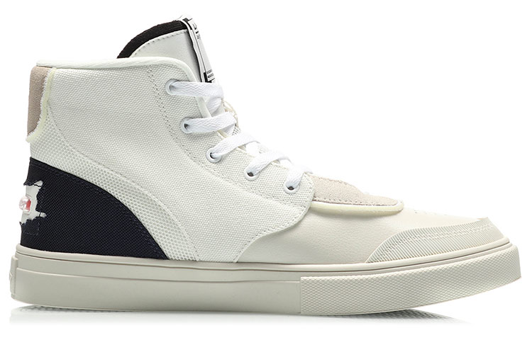 LiNing Abrasion Resistant Balance Breathable High top Skateboard Shoes Men's White купить в интернет-магазине Yoocart с быстрой доставкой по России.