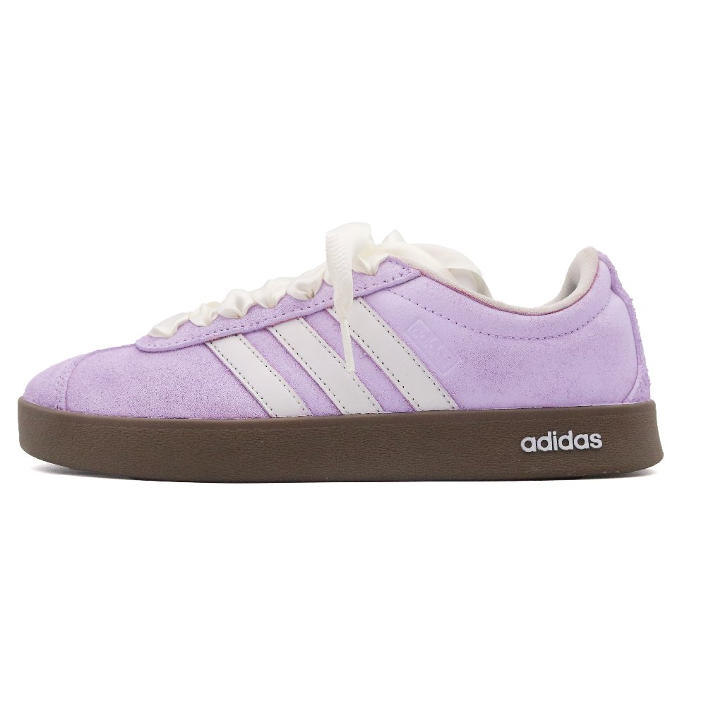 Adidas Neo Vl Court Classic Lightweight Low Top Skateboard Shoes Unisex Purple White