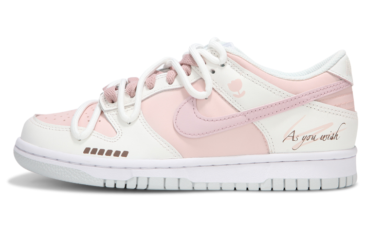 Nike Dunk Skateboard Shoes Women's Low Top Pink/Custard