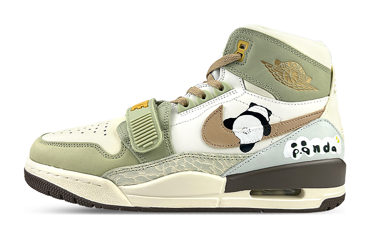 JORDAN Legacy 312 Vintage Basketball Shoes Women's High-Top Black/Brown
