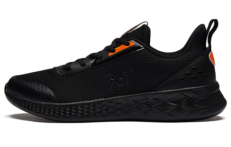 361° NFO Technology Low Top Running Shoes Men's Black Orange