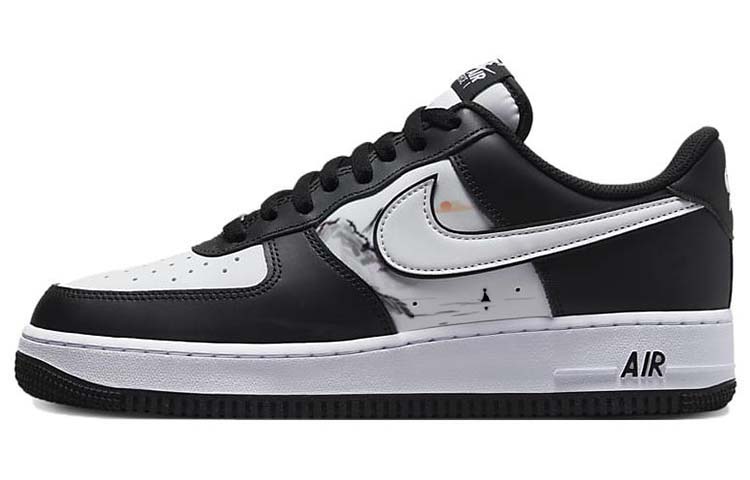 Nike Air Force 1 Low Top Skateboard Shoes Men's White Black