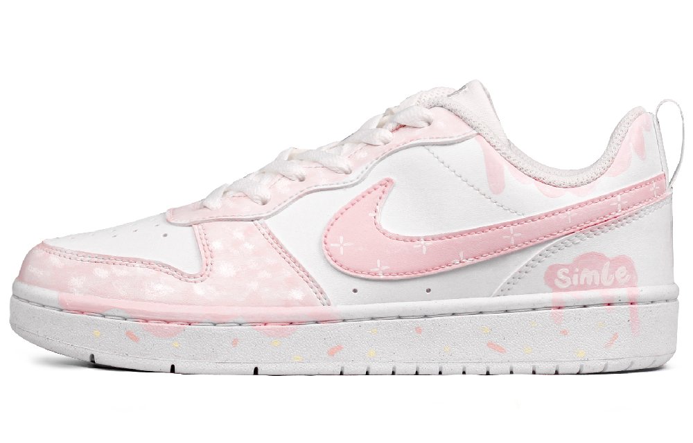 Nike Court Borough Low-Top Skateboard Shoes Women's Pink White