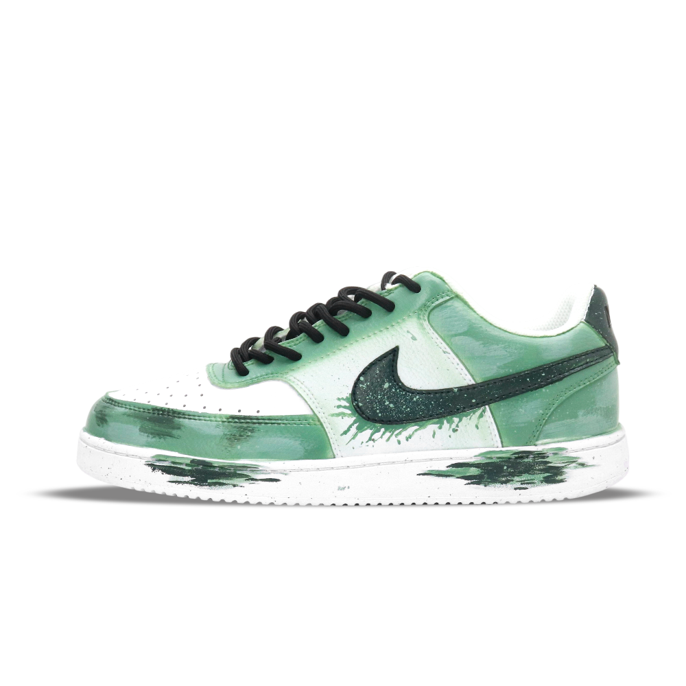 Nike Court Vision 1 Moss Vibrations Lightweight And Breathable Low Top Skateboard Shoes Men's White Green
