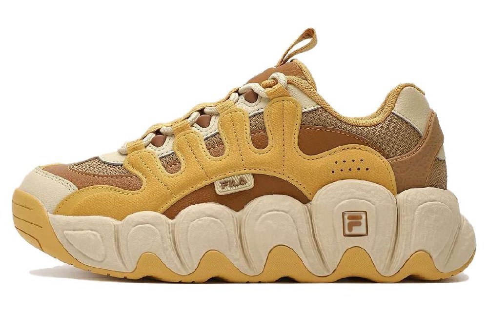 FILA Croissant Chunky Sneakers 'Yellow Brown' Women's