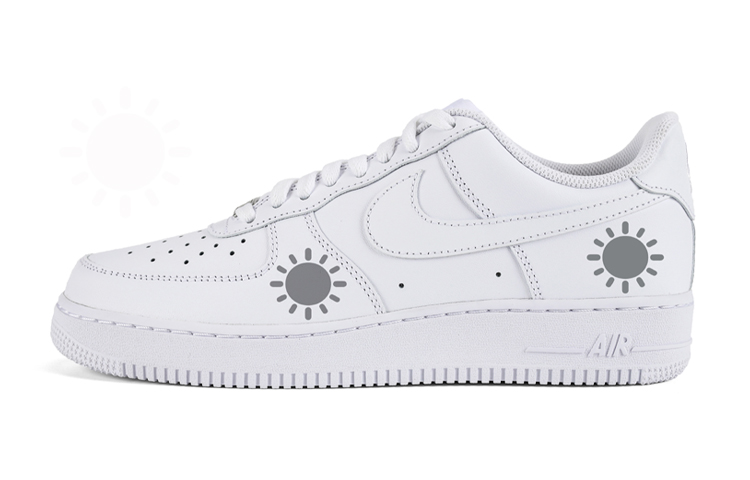 Nike Air Force 1 Air Force 1 Low-Top Skateboard Shoes Men's Gray