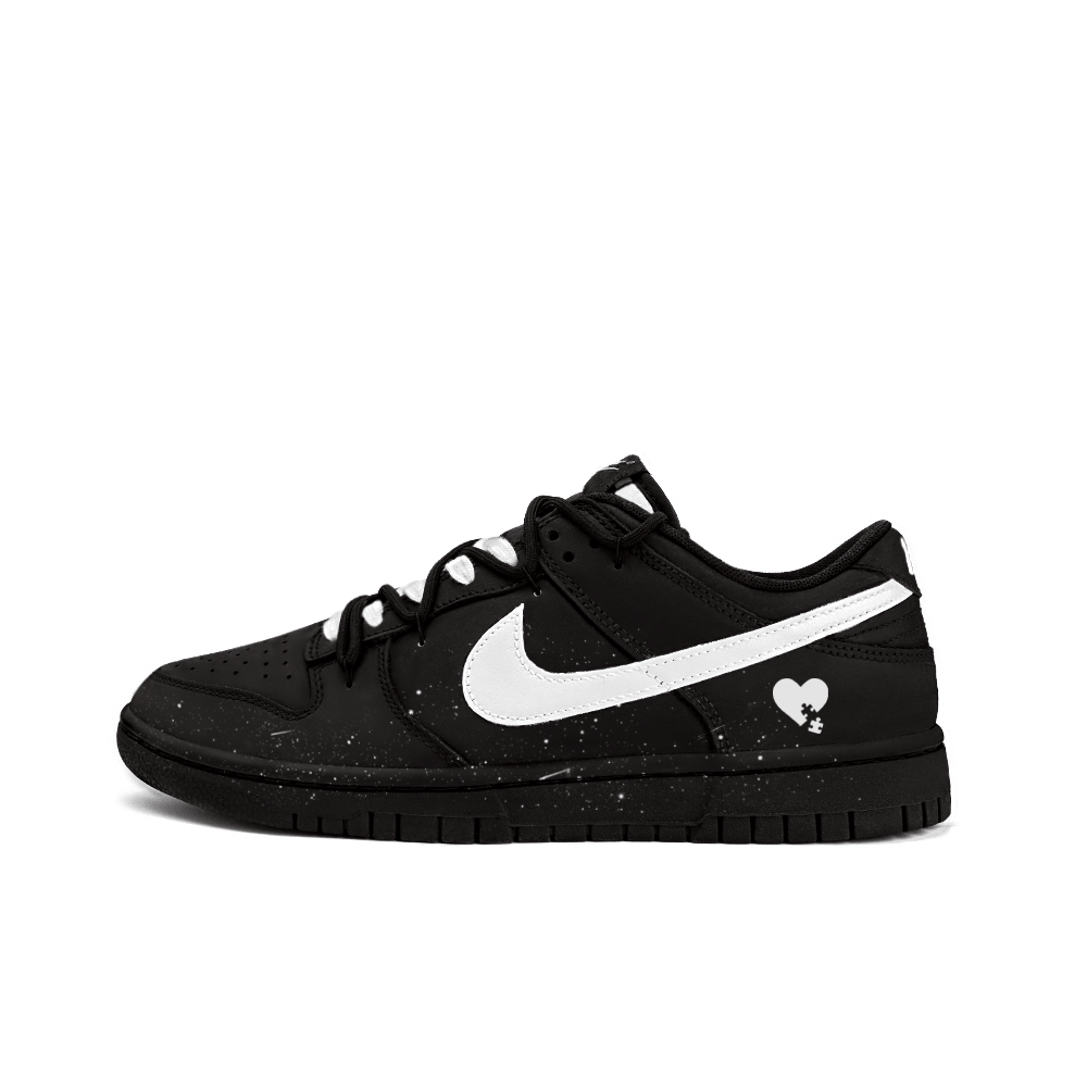 Nike Dunk Slip-Resistant Cushioning Abrasion-Resistant Low-Top Skateboard Shoes Unisex Black White