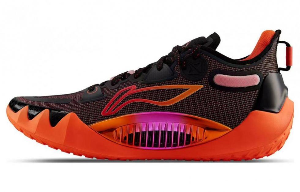 LINING JB1 Basketball Shoes Men Low Top Black/Fiery Red