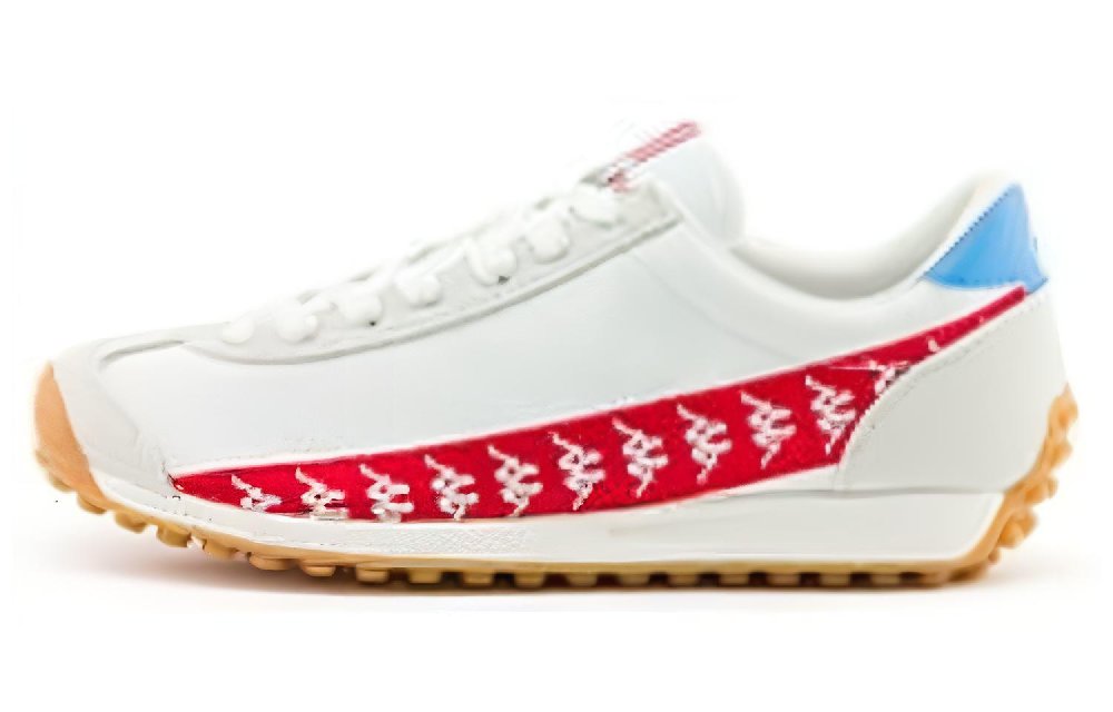 Kappa Anti Slip Wear Resistant Low Top Running Shoes Unisex White Red