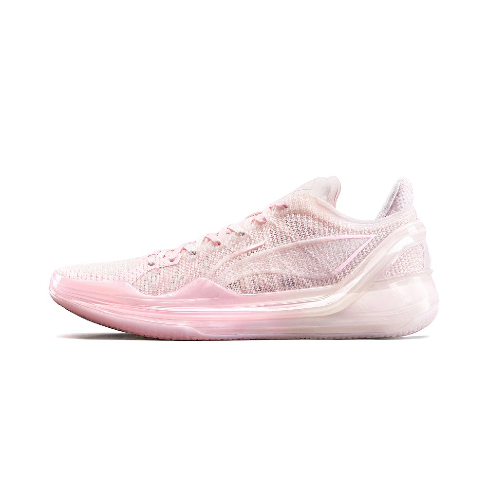 LiNing Blade 4V2 Cushioning Slip Resistant Support Lightweight Rebound Low top Basketball Shoes Men's Pink