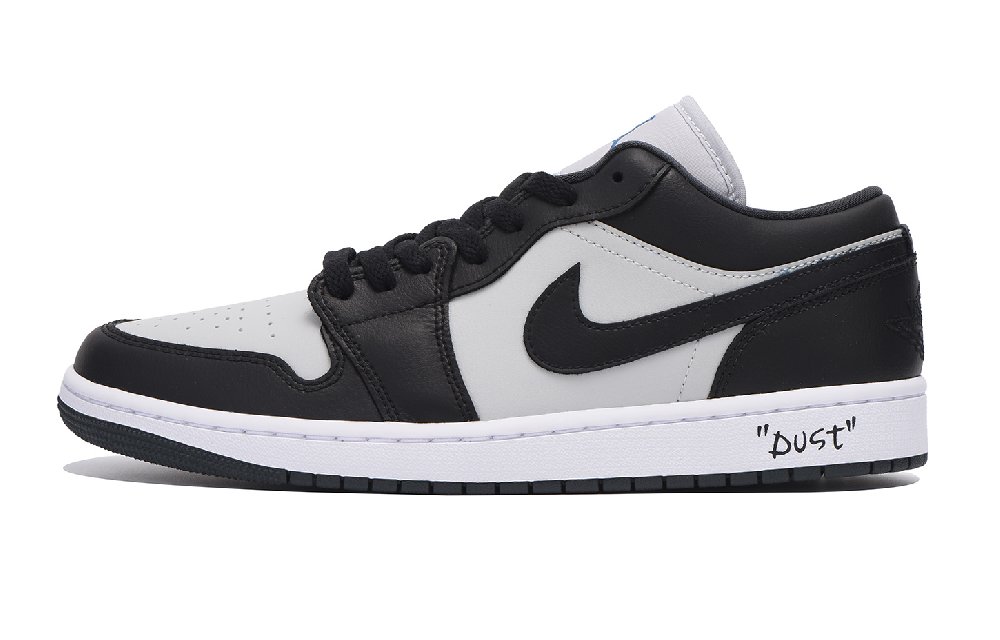 Jordan Air Jordan 1 Chestnut Slip-Resistant Coverage Low-Top Vintage Basketball Shoes Unisex Black Gray