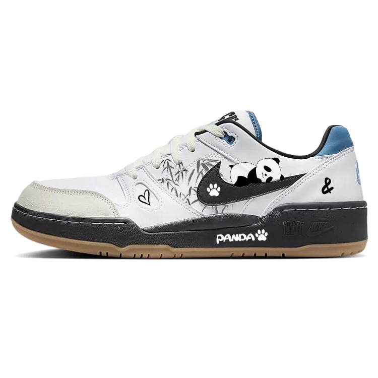 Nike Full Force Skateboard Shoes Men Low-Top Black/Blue/White