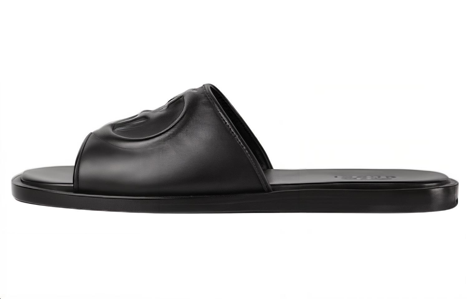 GUCCI Slide Sandal 'Interlocking G   Black'