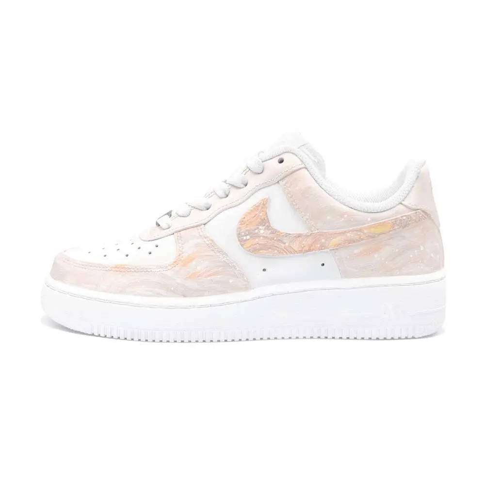 Nike Air Force 1 Skateboard Shoes Unisex Low top White/Yellow/Gray