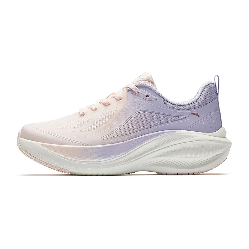 Anta Leaf 1.0 Slip Resistant Abrasion Resistant Low top Casual Running Shoes Women's Pink White Purple