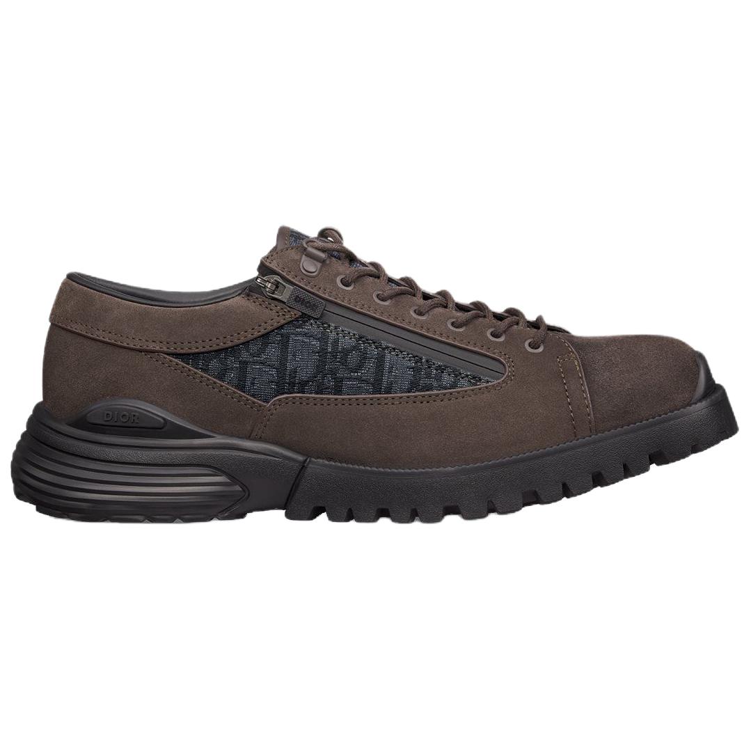 DIOR Combat Low top Casual Shoes Men's Dark Brown
