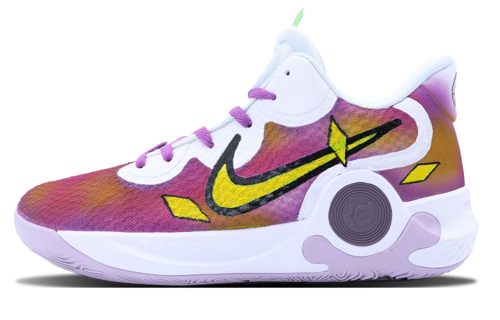 Nike KD Trey 5 IX Cushioning, Wear Resistant Mid Top Vintage Basketball Shoes Unisex Mismatched