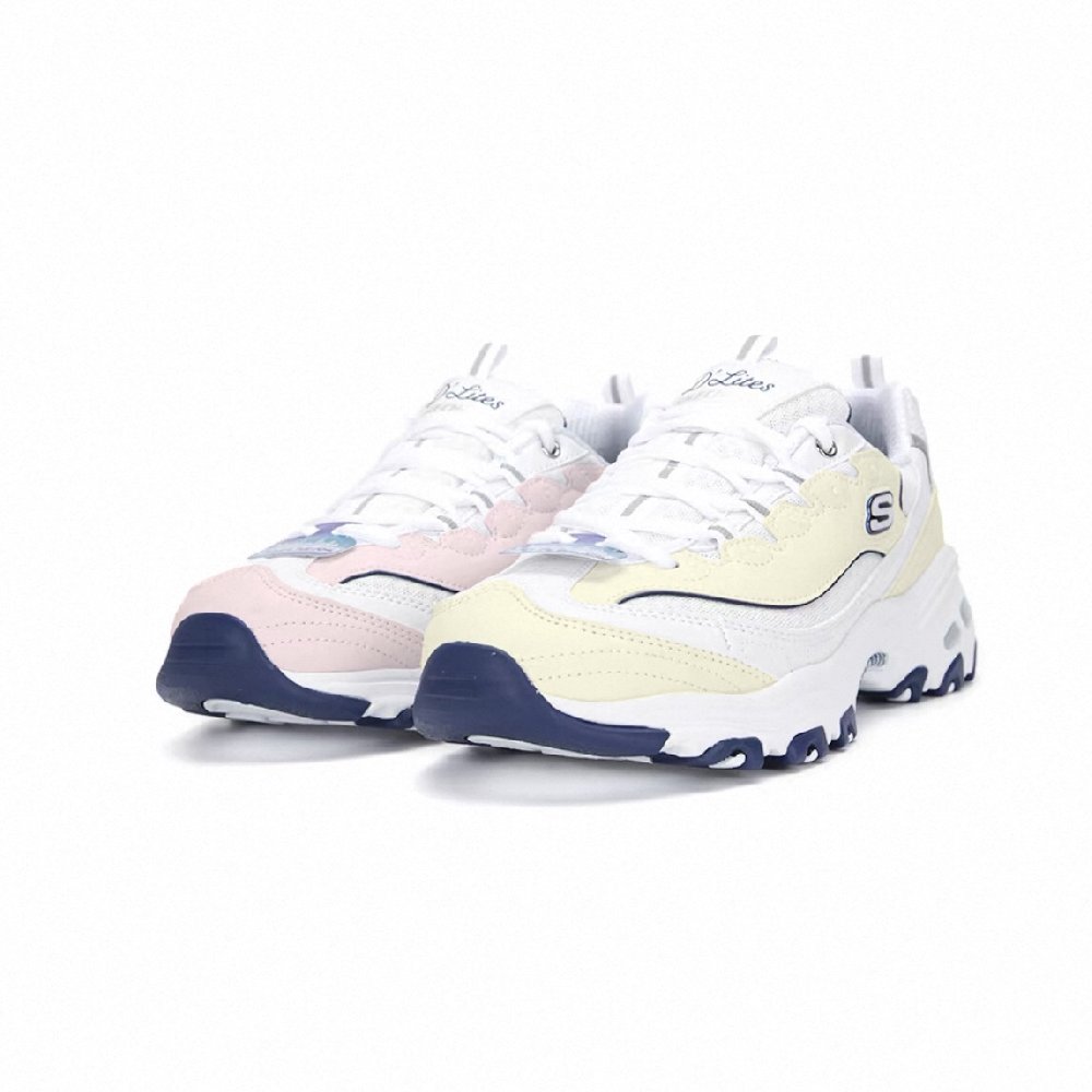 Skechers D'LIFES Chunky Sneakers Women's Low top Yellow Pink