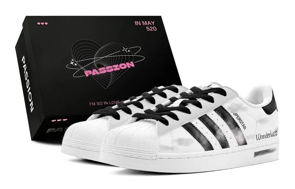 Adidas Originals Superstar 2 Gray Domain Wanderer Low top Skateboard Shoes Unisex Black Gray
