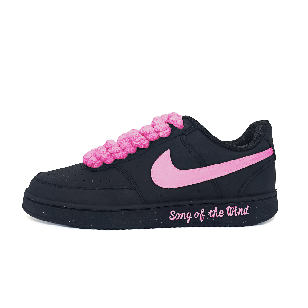 Nike Court Vision Low Anti-Slip Wear-Resistant Low-Top Skateboard Shoes Unisex Bright Pink