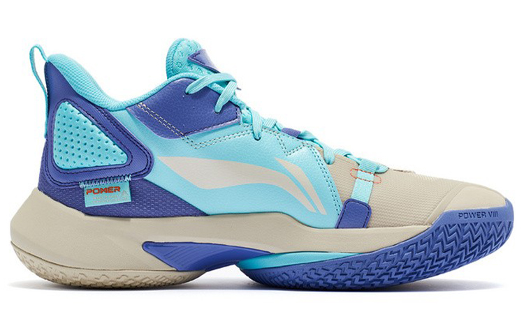 LiNing Power 8 Wear-Resistant Slip-Resistant Mid-Top Performance Basketball Shoes Men's Light Blue купить в интернет-магазине Yoocart с быстрой доставкой по России.