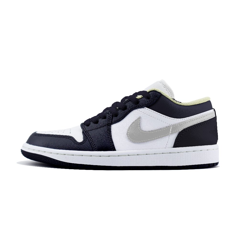 Jordan Air Jordan 1 Anti Slip Wear Resistant Low Top Vintage Basketball Shoes Unisex White Black
