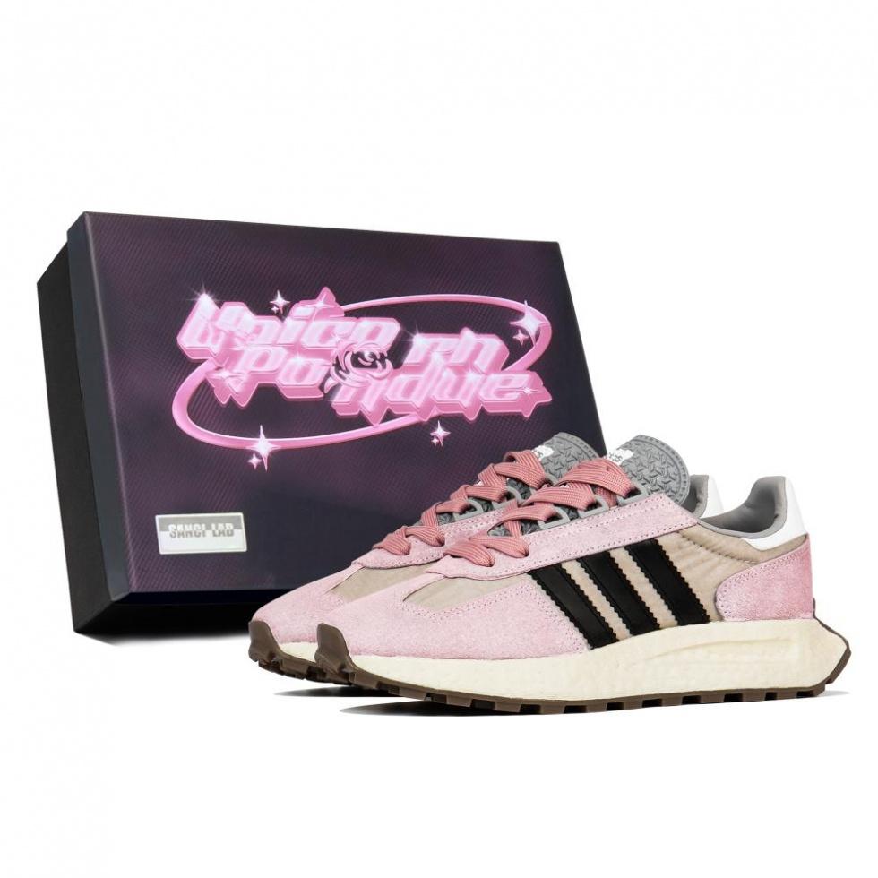 Adidas Originals Retropy E5 Anti-Slip Wear-Resistant Low-Top Casual Running Shoes Unisex Berry Pink