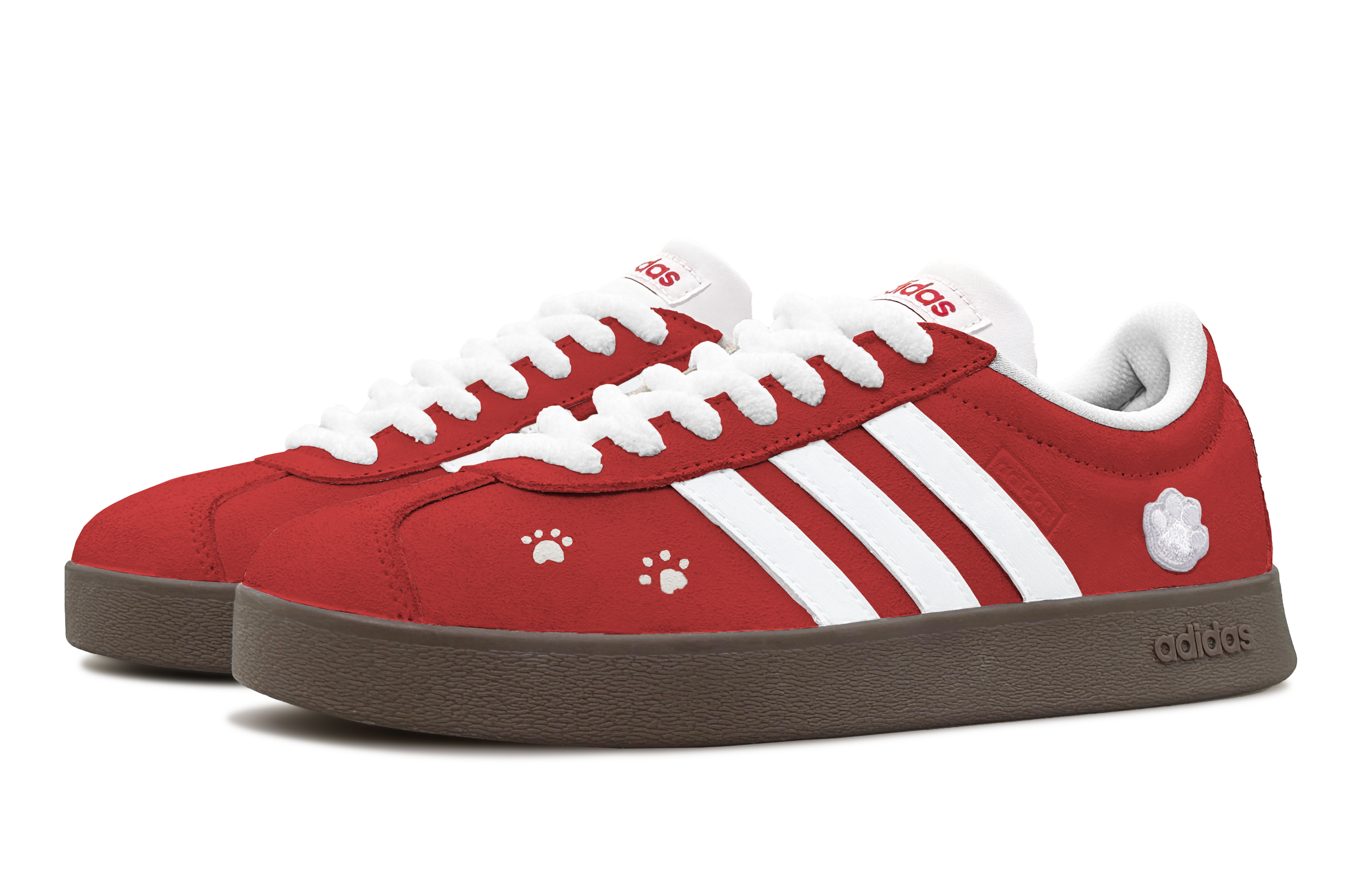 Adidas VL Court 2.0 Skateboard Shoes Women's Low top Red/White/Brown купить в интернет-магазине Yoocart с быстрой доставкой по России.