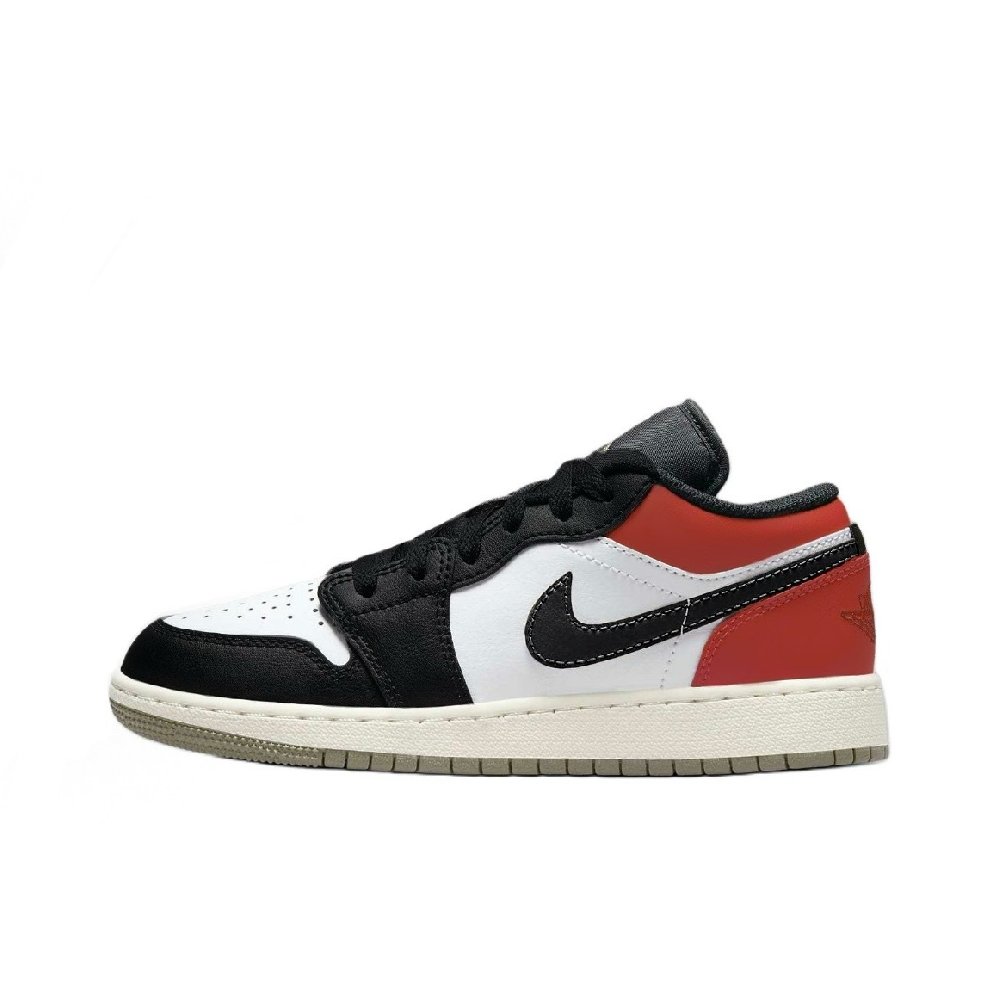 Jordan Air Jordan 1 Chicago Abrasion Resistant Low Top Basketball Shoes Unisex Red