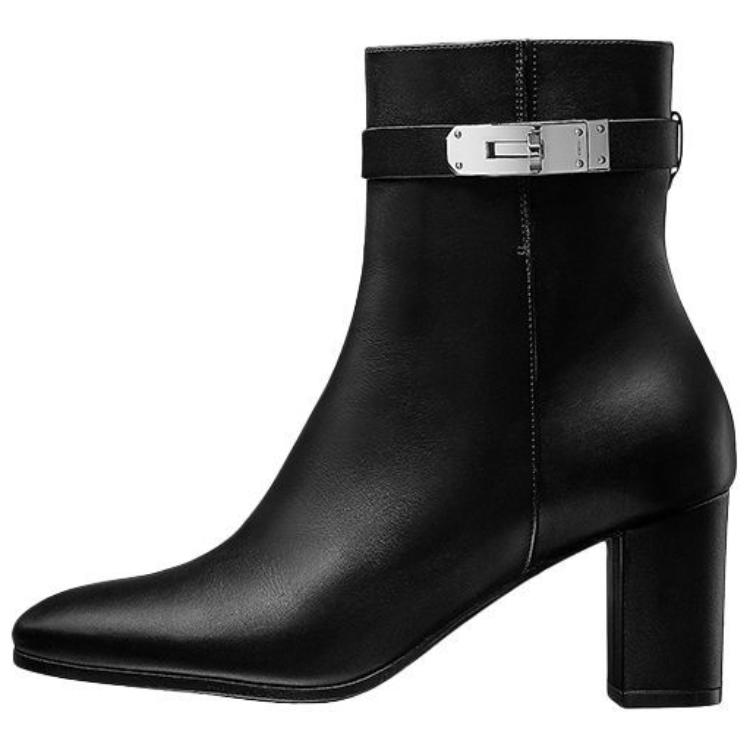 HERMES Saint Germain Ankle Boots Women's Black