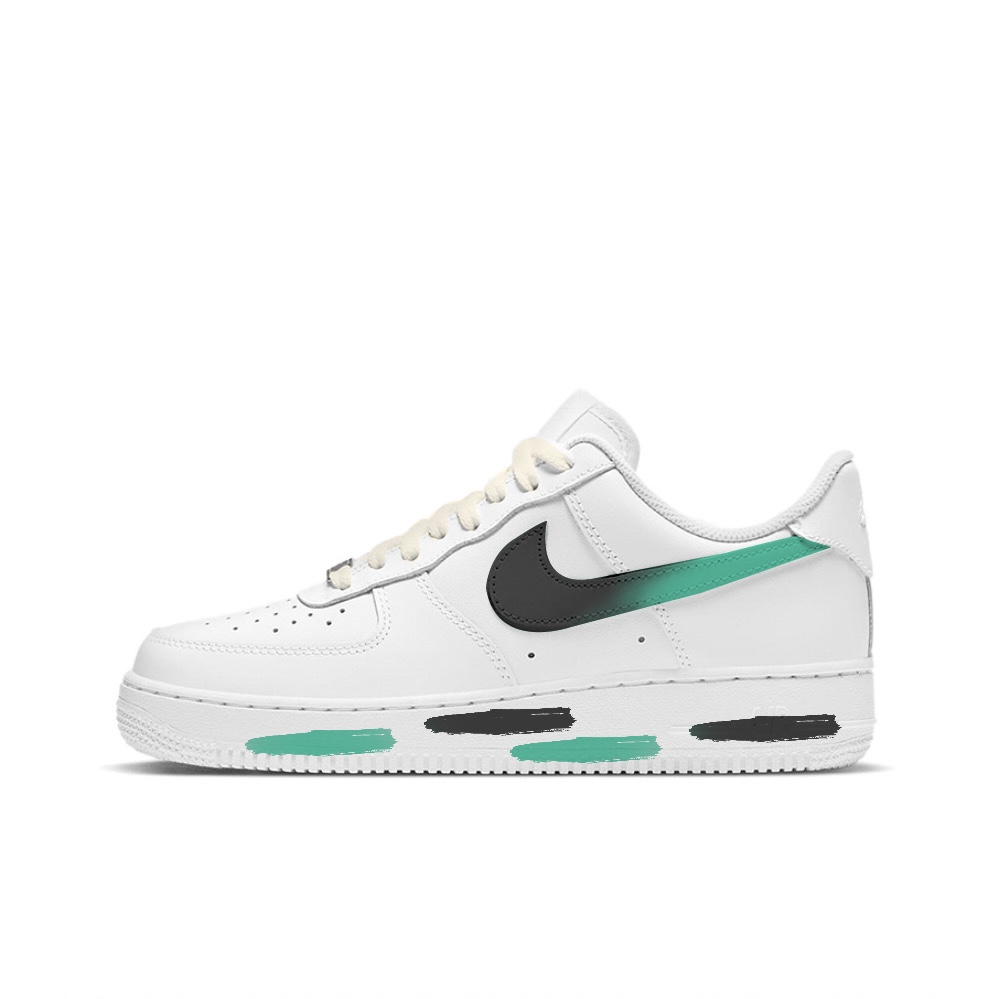 Nike Air Force 1 Low Low-Top Skateboard Shoes Men's Black Green
