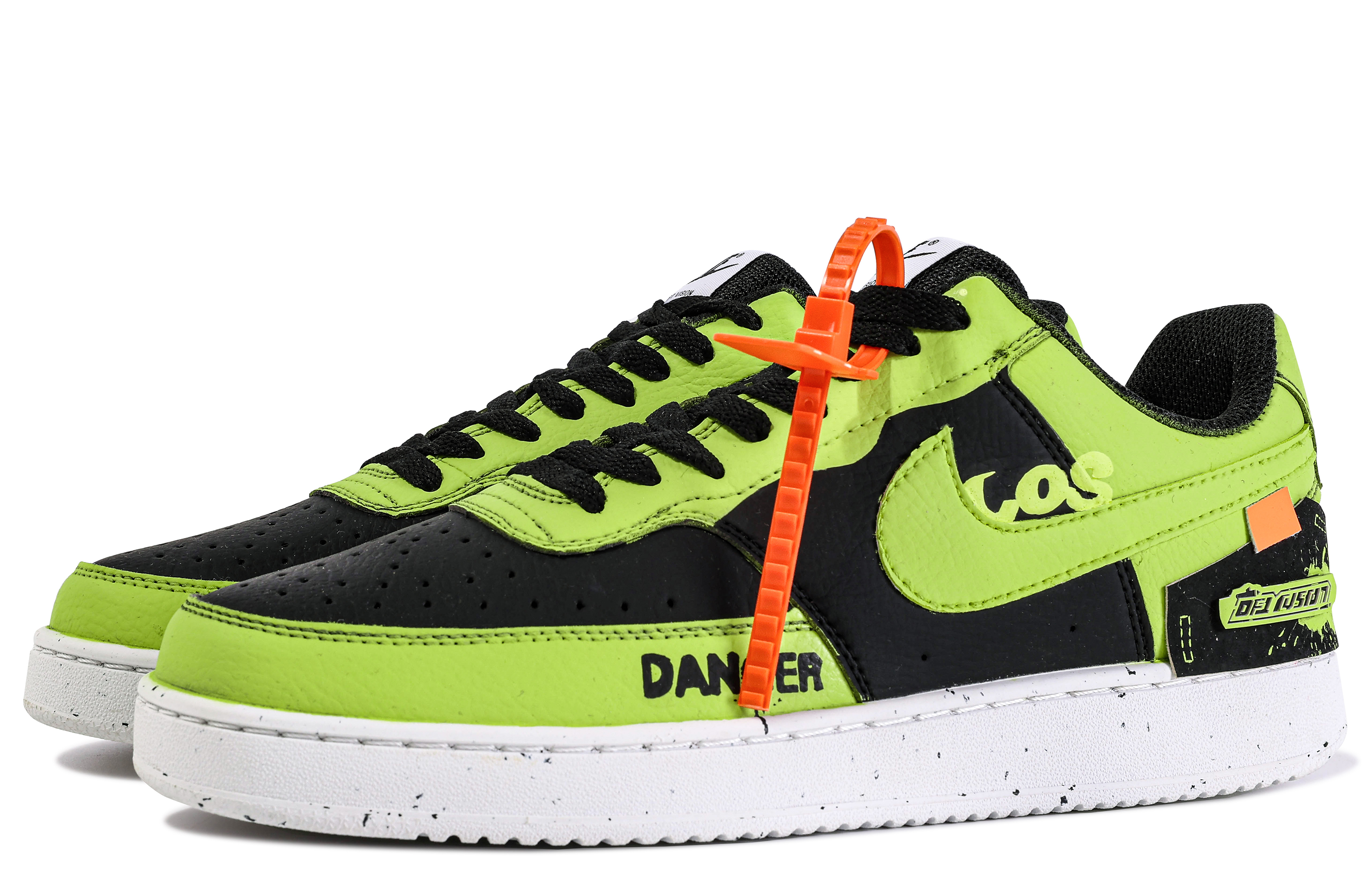Nike Court Vision 1 Slip Resistant Quick Dry Abrasion Resistant Balance Low top Skateboard Shoes Men's Green Black