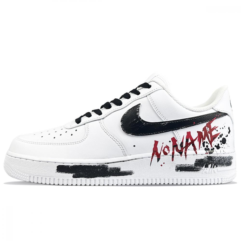Nike Air Force 1 Slip-Resistant Low-Top Skateboard Shoes Unisex White Black Red