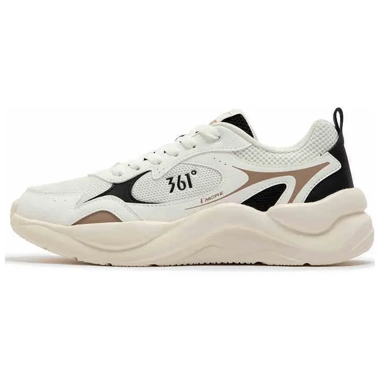 361° Anti-Slip And Wear-Resistant Breathable Low-Top Casual Shoes Men's White Umber Gray