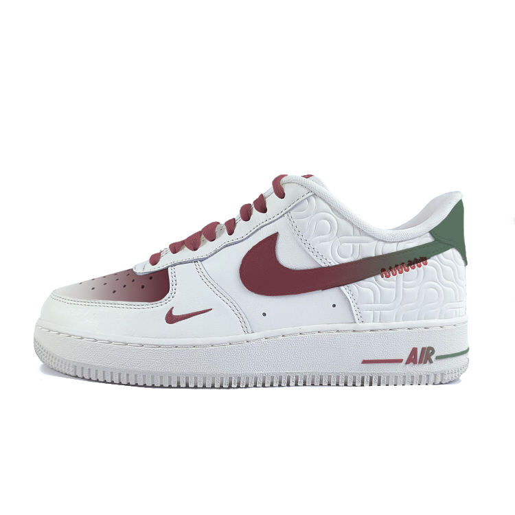 Nike Air Force 1 CNY 'Year Of The Snake' Anti-Slip Wear-Resistant Low-Top Skateboard Shoes Unisex White Red