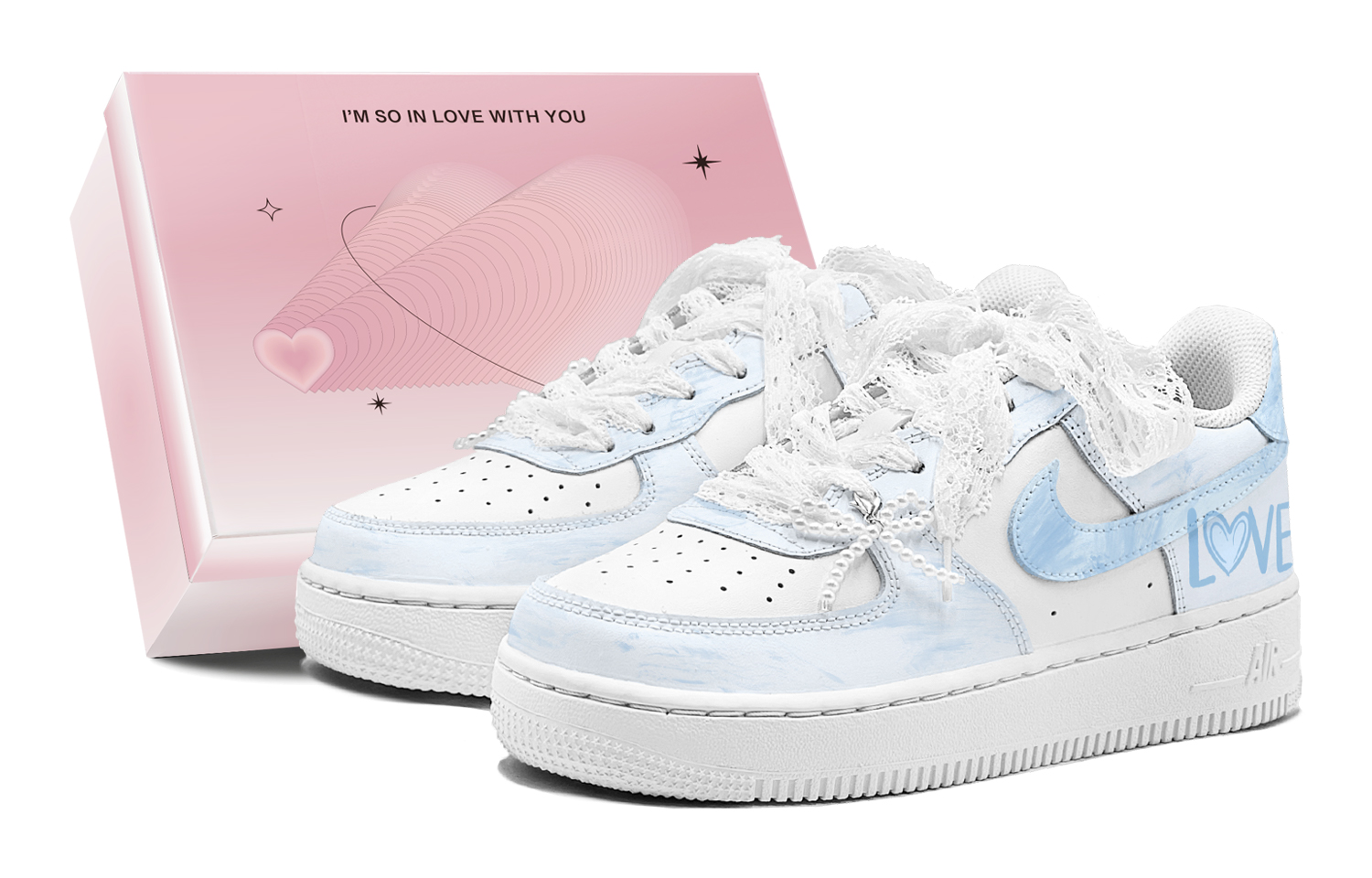Nike Air Force 1 Skateboard Shoes Women's Low top White