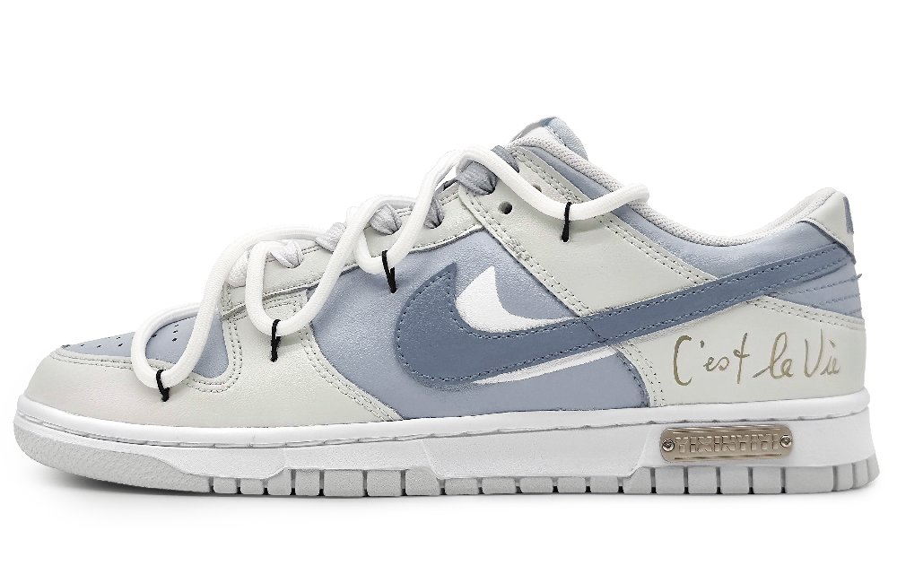 Nike Dunk Slip-Resistant Cushioning Wear-Resistant Low-Top Skateboard Shoes Men's Purple Gray
