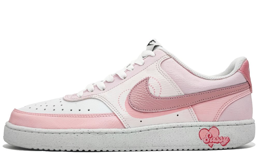 Nike Court Vision 1 Slip-Resistant Cushioning Abrasion-Resistant Low-Top Skateboard Shoes Men's Love Fans